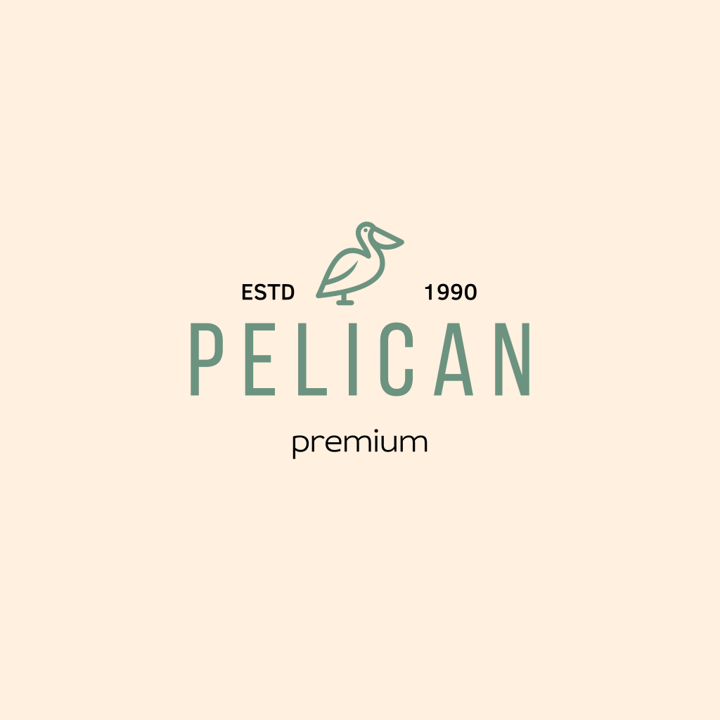 Grünes Pelikan-logo
