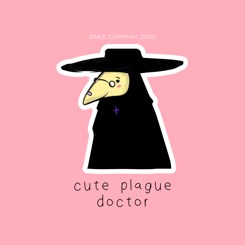 Cute Plague Doctor Logo Turbologo Logo Maker - plague mask roblox