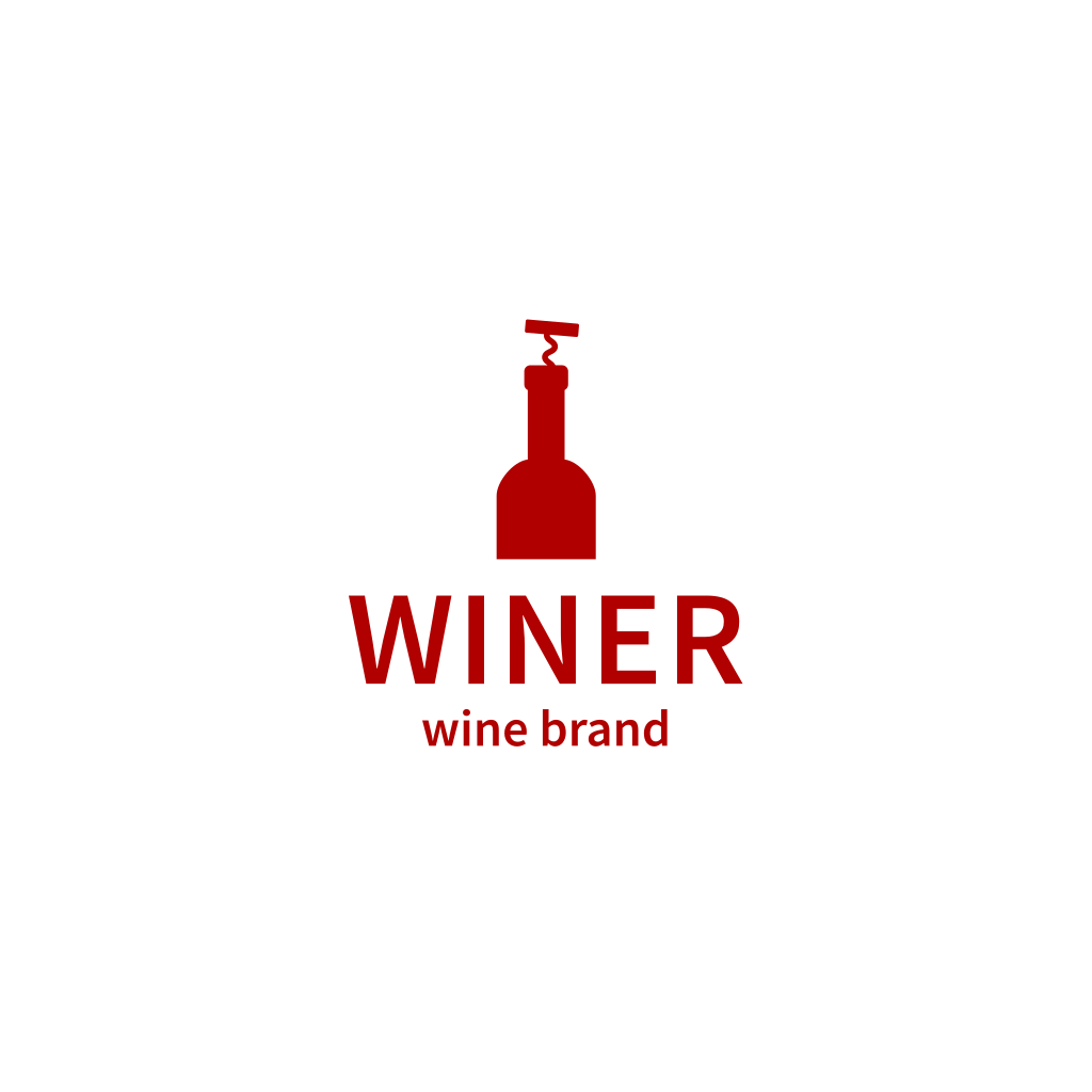 Şişe Kırmızı Şarap Logosu