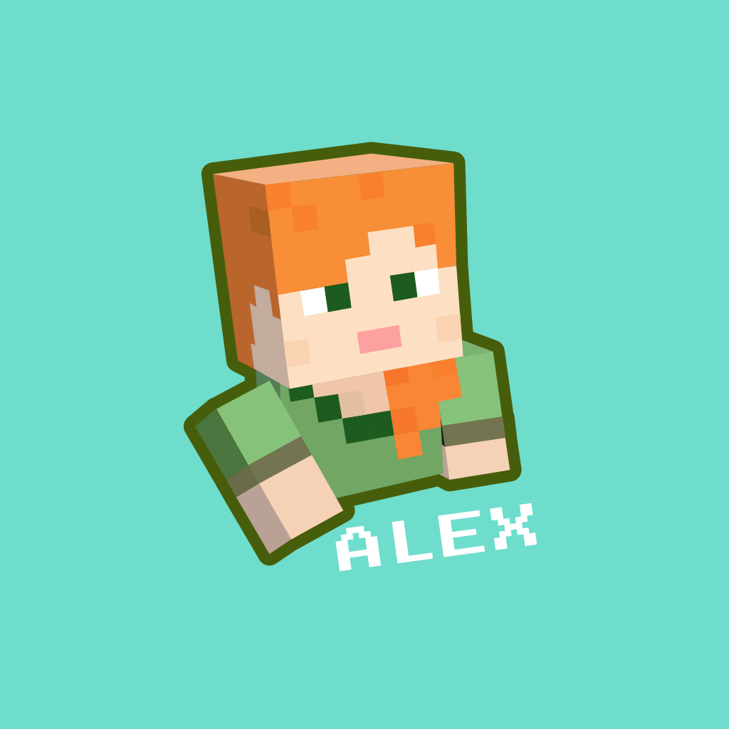 Logotipo De Minecraft De Pele De Alex