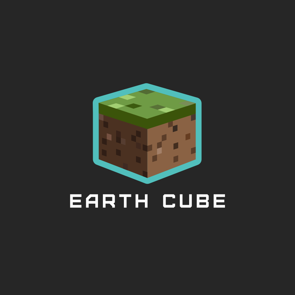 Логотип Minecraft Земля Куб