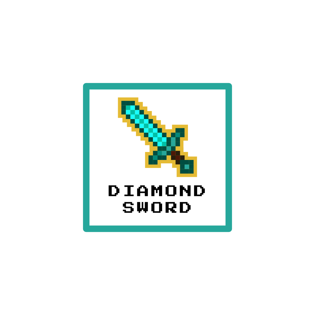 Logotipo Do Minecraft Da Espada De Diamante