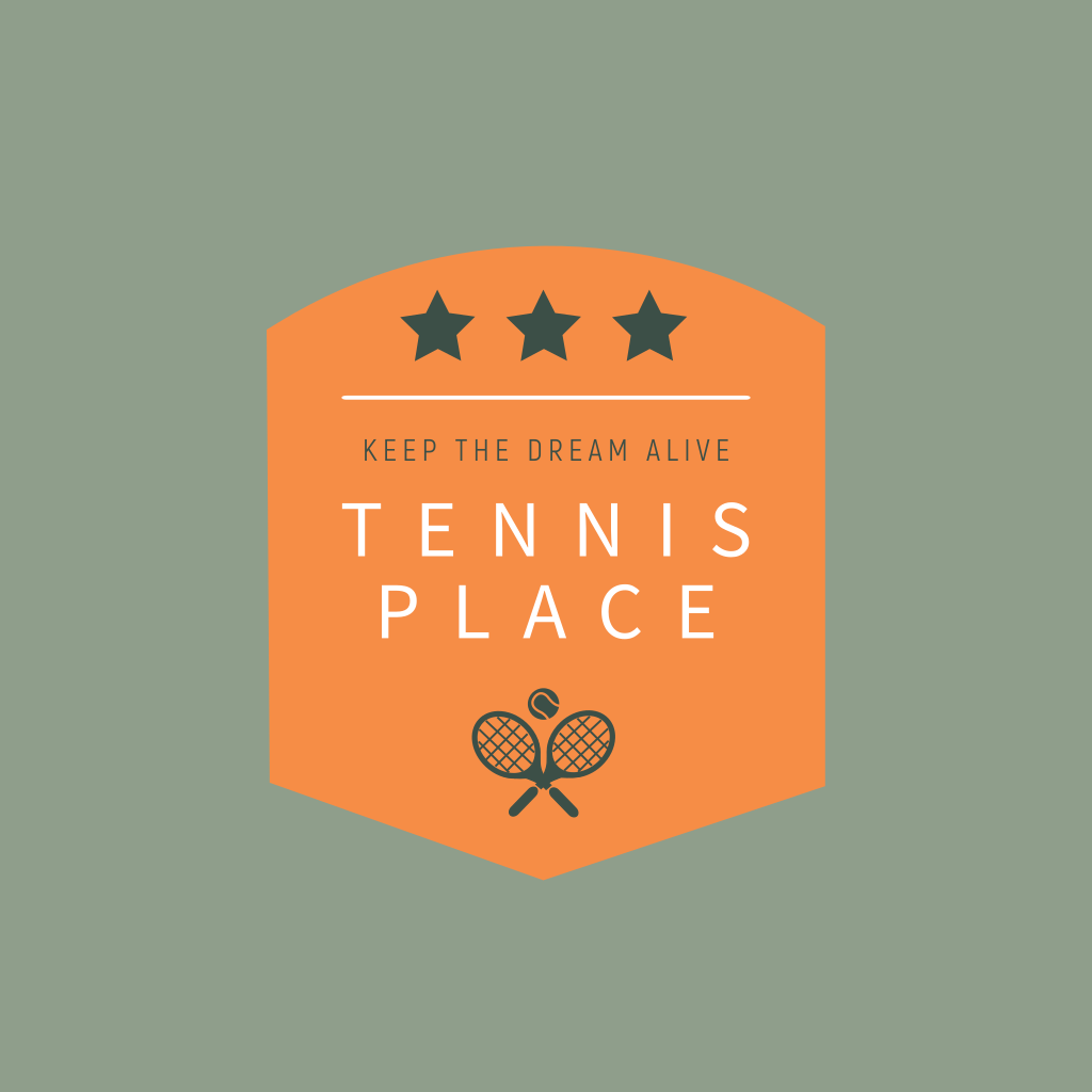 Tennis Rackets & Stars Logo Turbologo Logo Maker