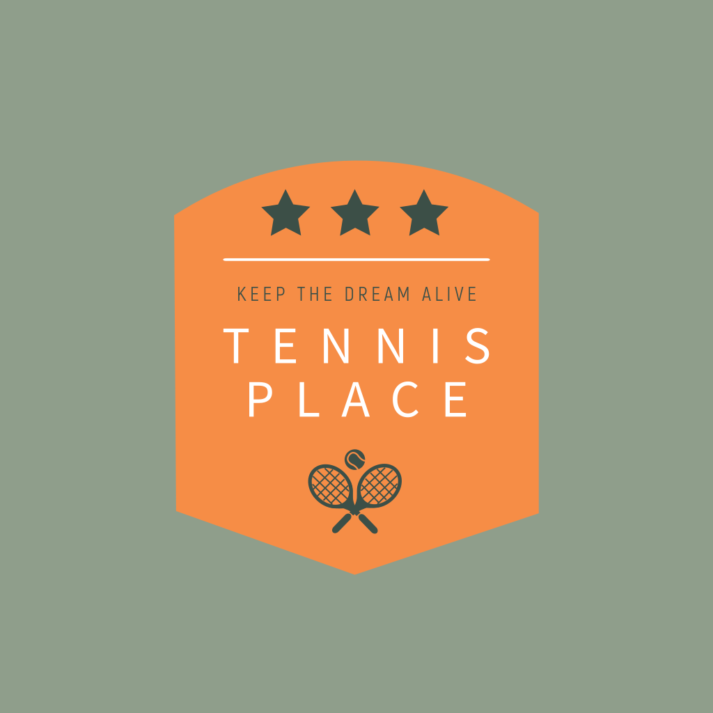 Logotipo De Raquetes De Tênis E Estrelas