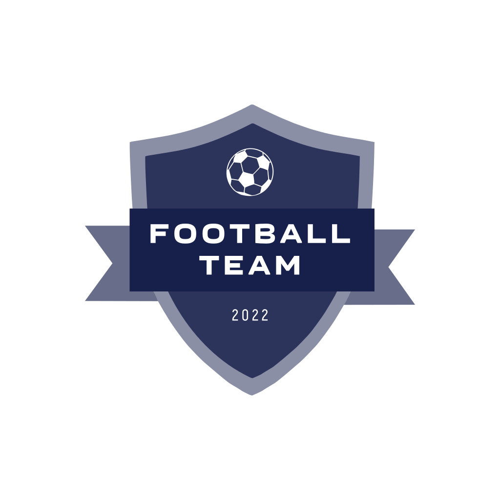 Blaues Schild & Ball Logo