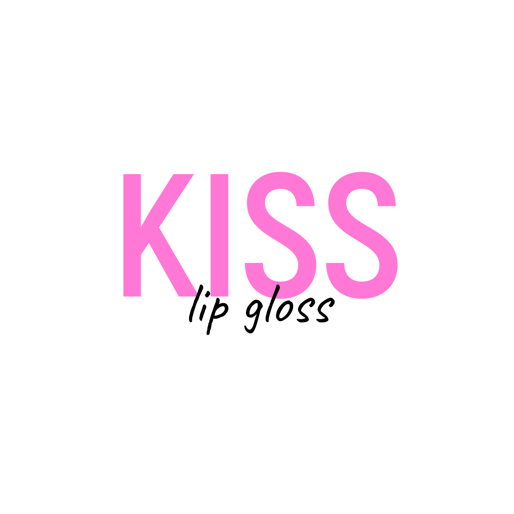 Logo De Texte Brillant À Lèvres