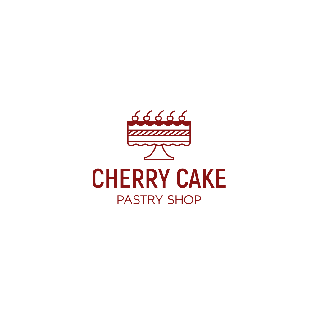 Logo De Gâteau Aux Cerises