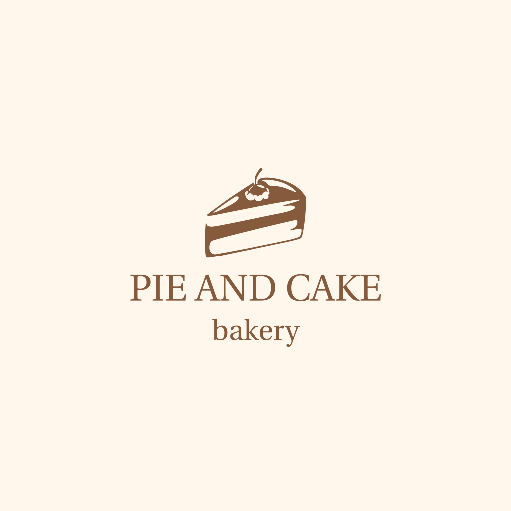 Logotipo De Pastel De Pieza