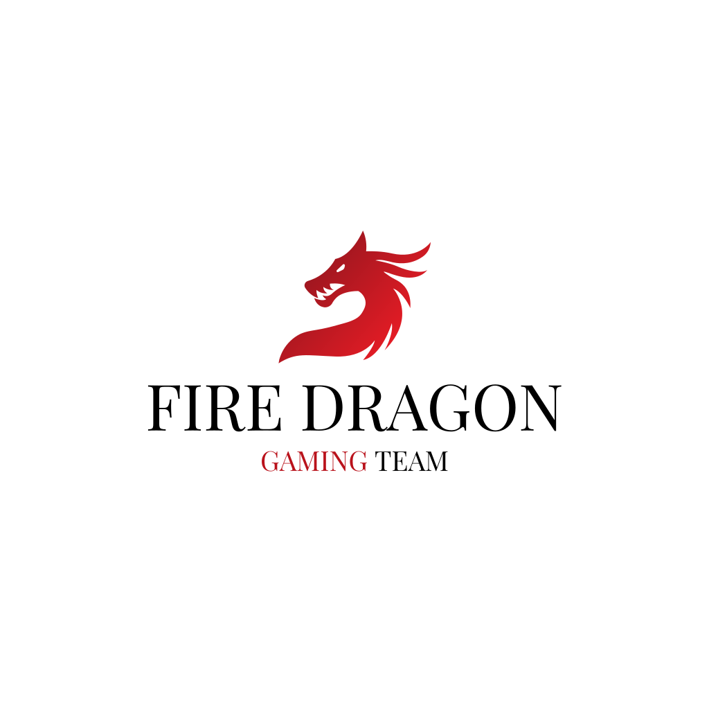 Logotipo De Dragón Rojo Degradado