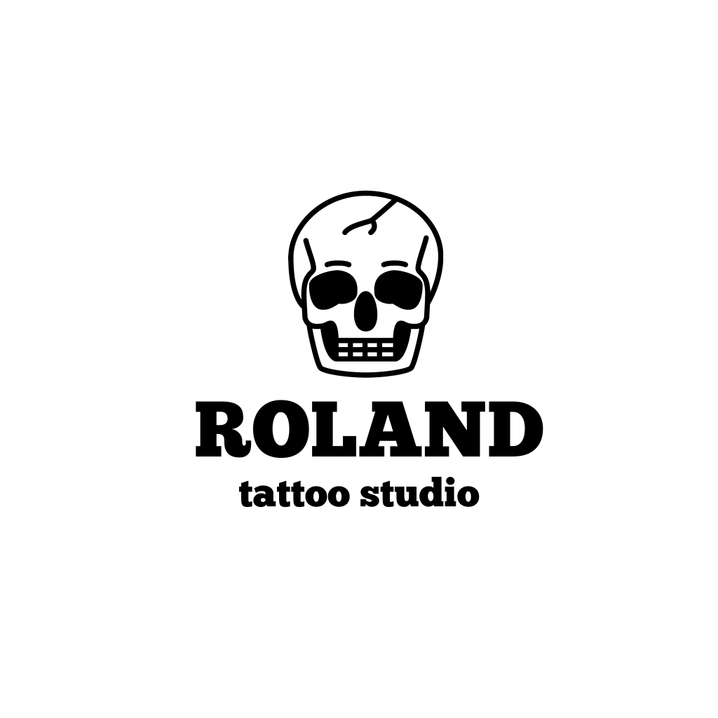 Logo De Estudio De Tatuajes De Calavera
