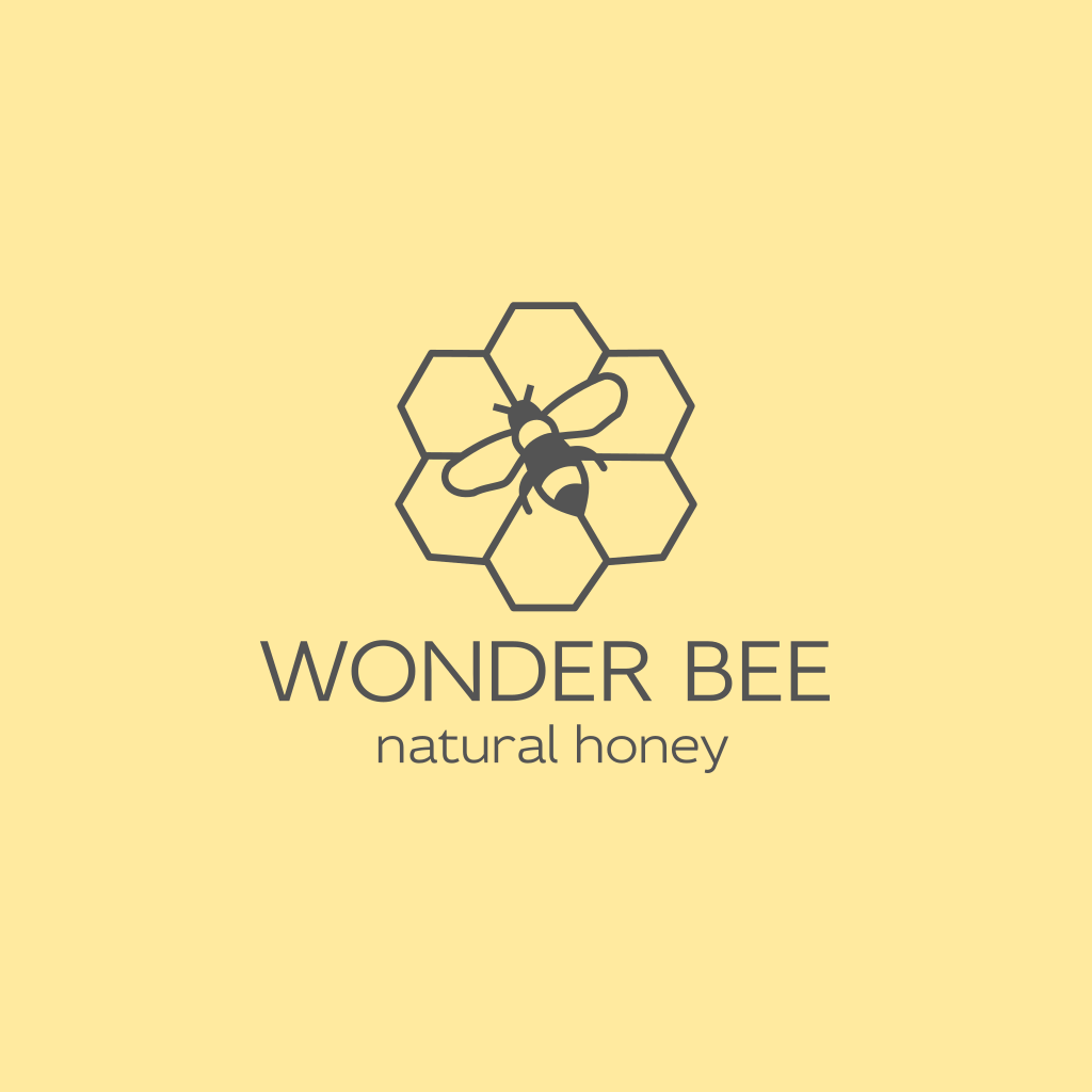 Шестиугольник Пчела Логотип