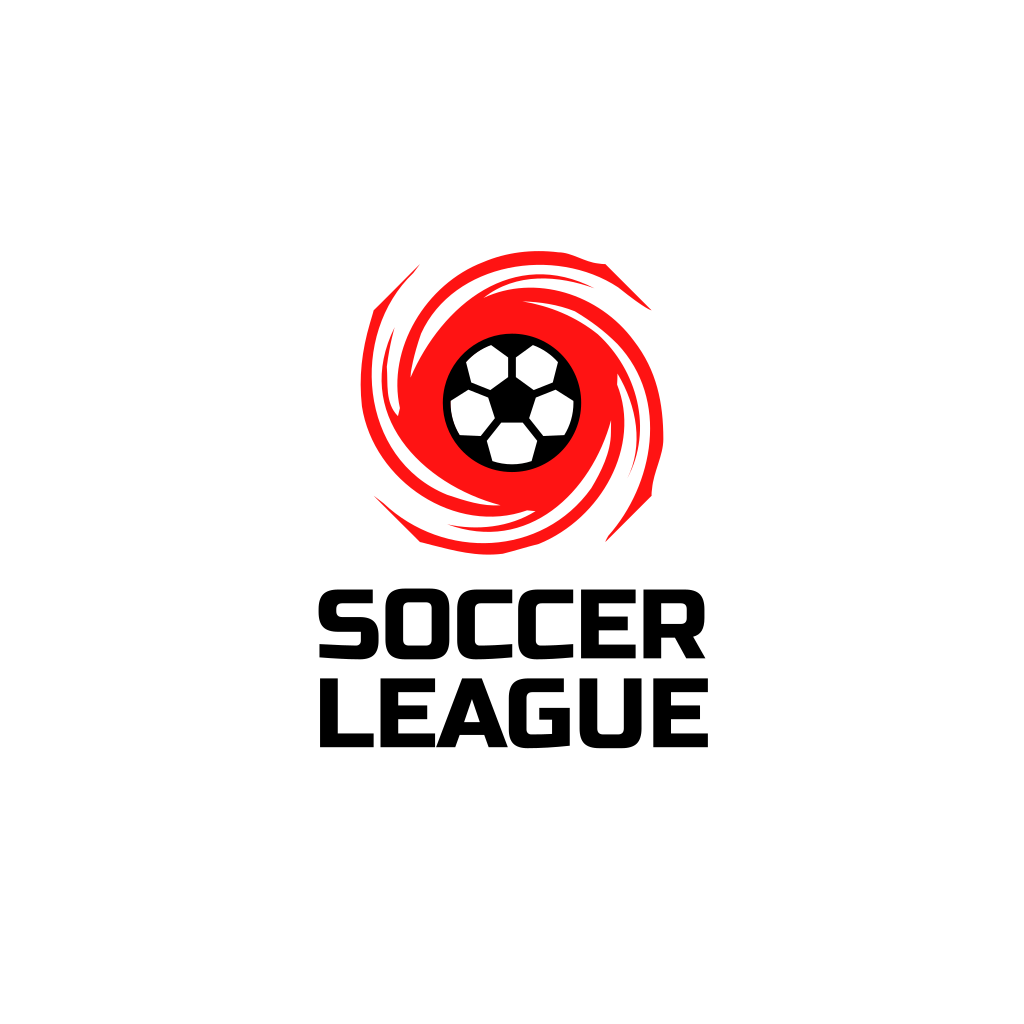 Футбольный Мяч И Логотип Красного Огня