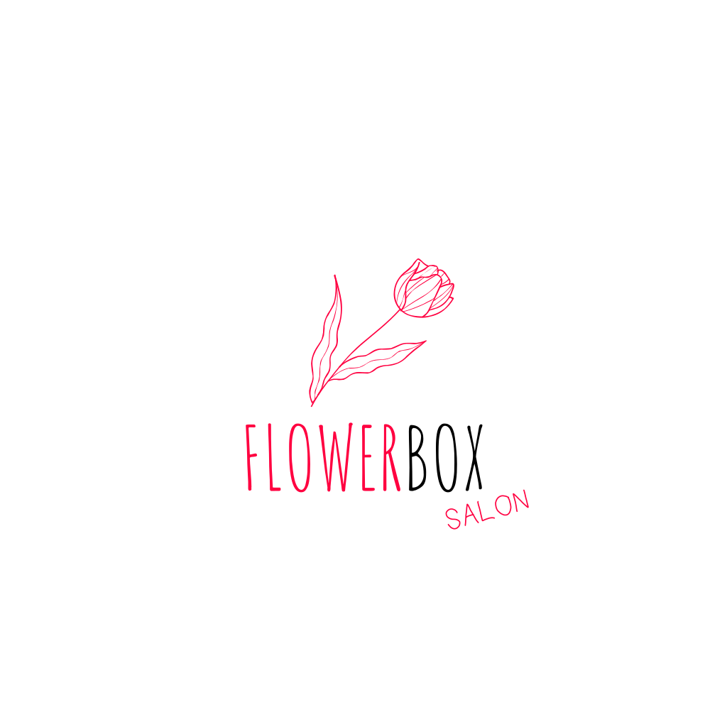 Pink Drawing Tulip logo Pink Drawing Tulip logo