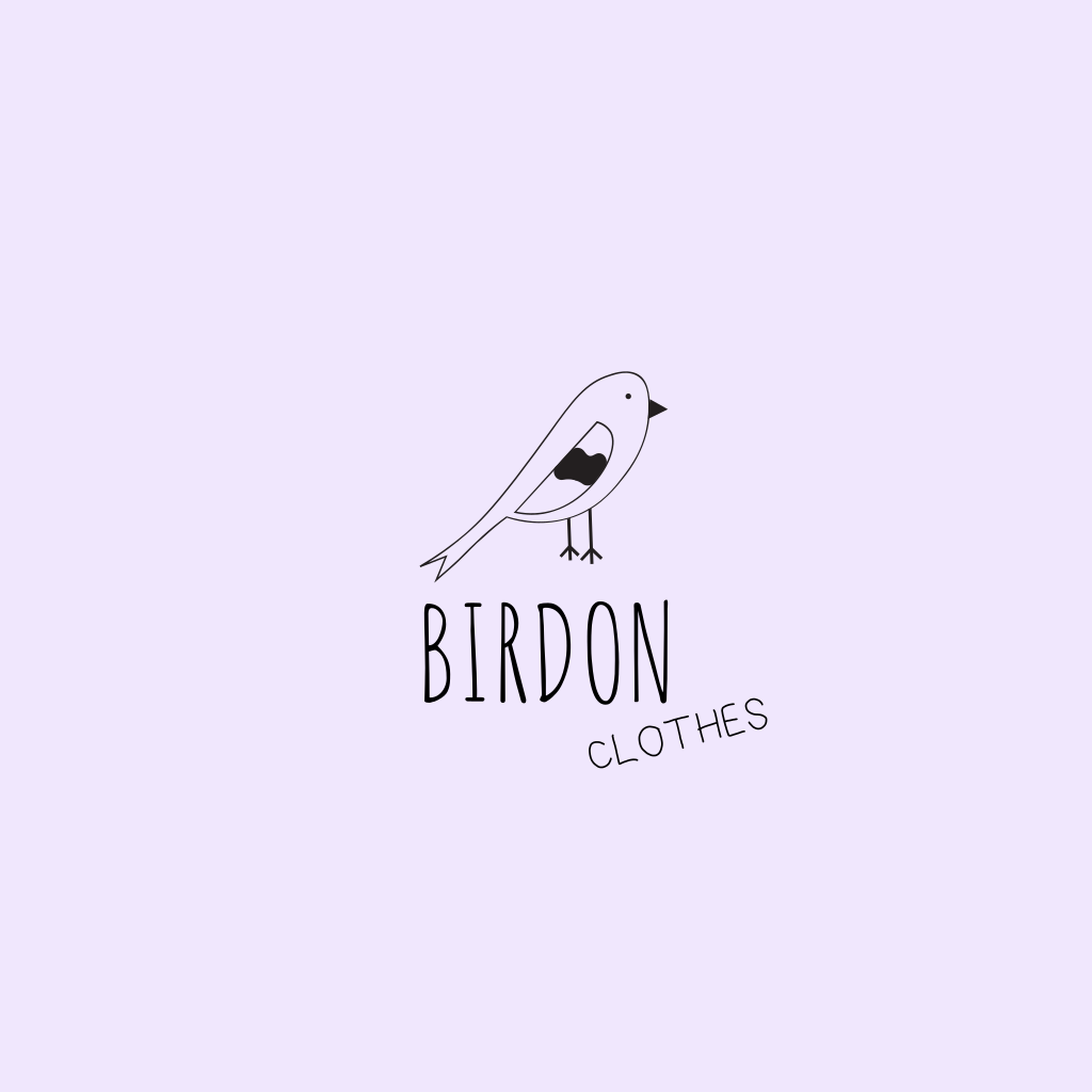 Drawing Cute Bird logo Drawing Cute Bird logo