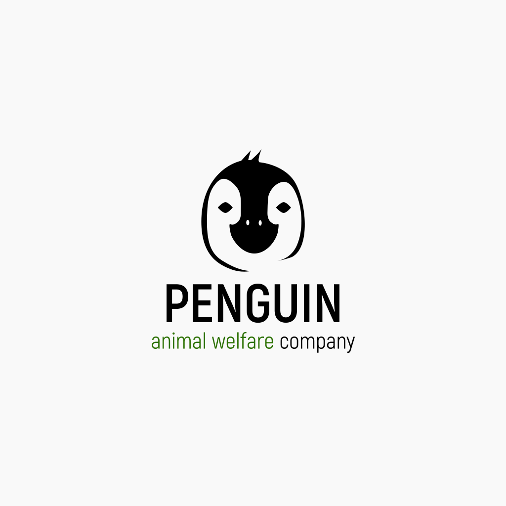Пингвин Лицо Логотип