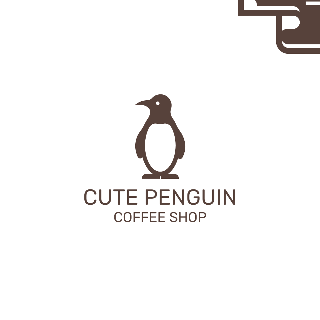 Penguen Kahve Dükkanı Logosu