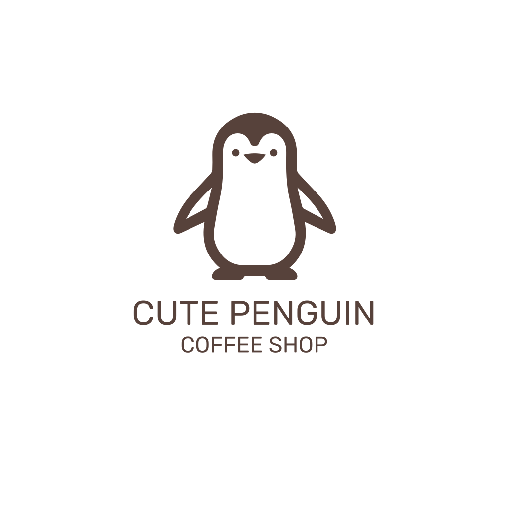 Logo Della Caffetteria Del Pinguino