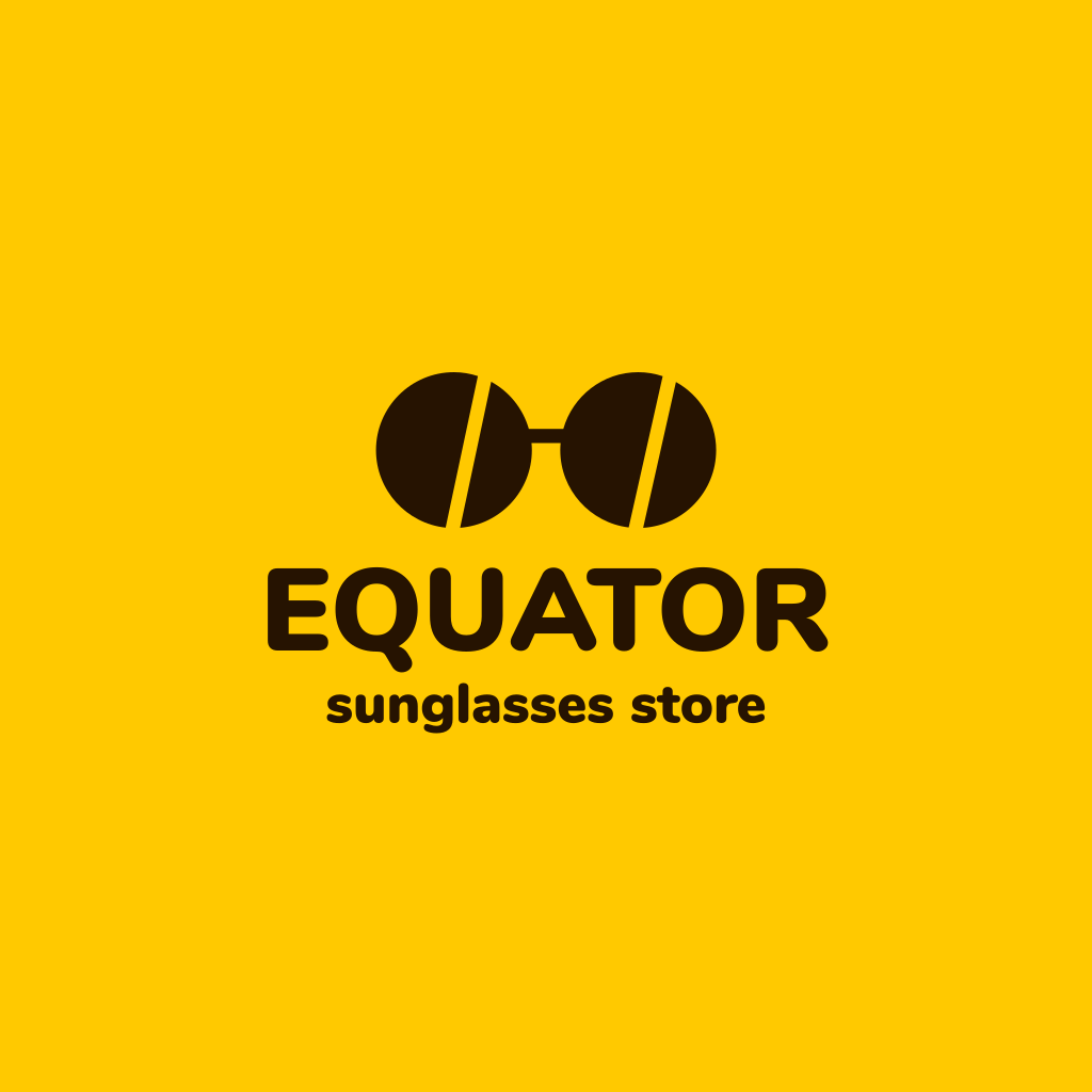 Logotipo Amarelo De Óculos De Sol
