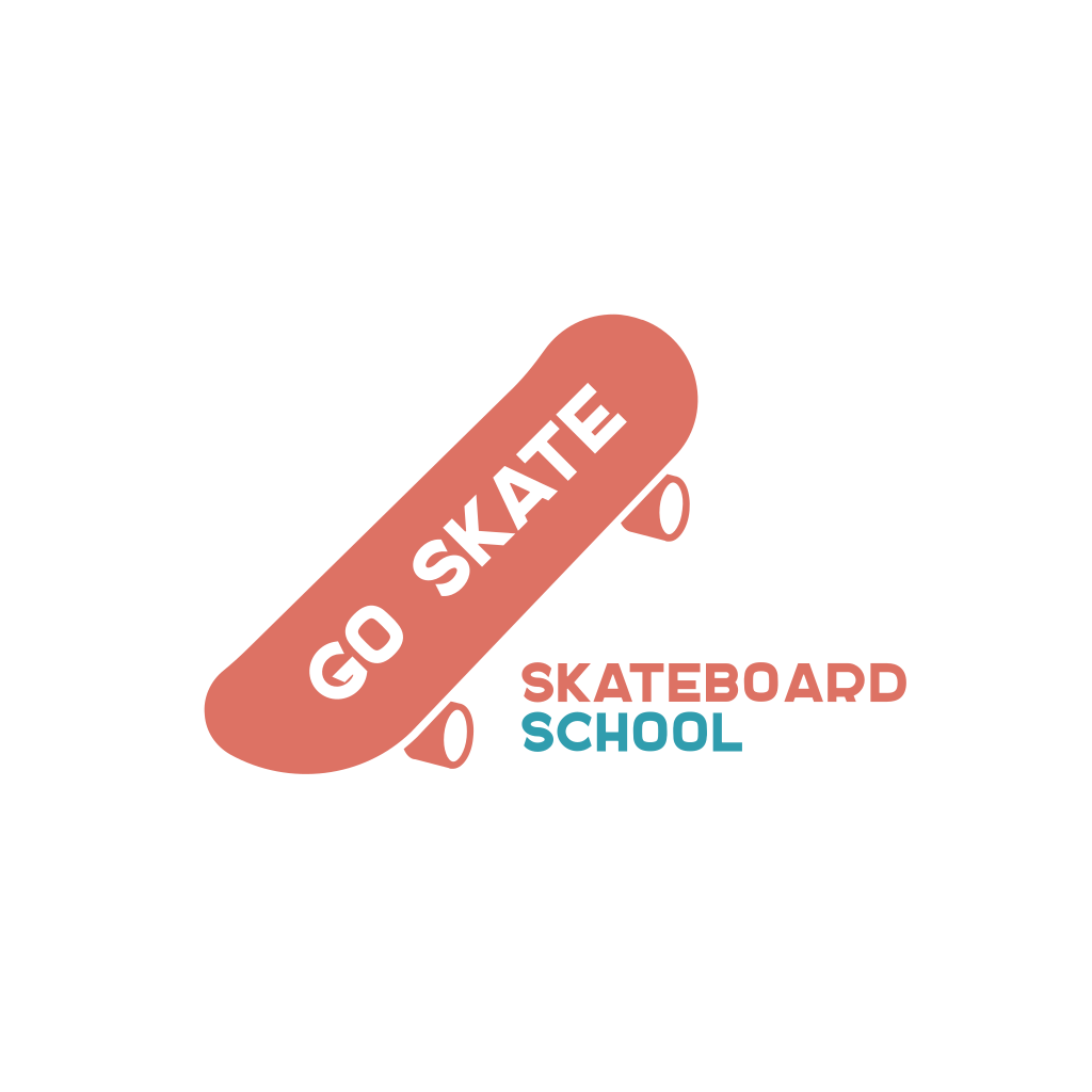 Logo Arancione Dello Skateboard