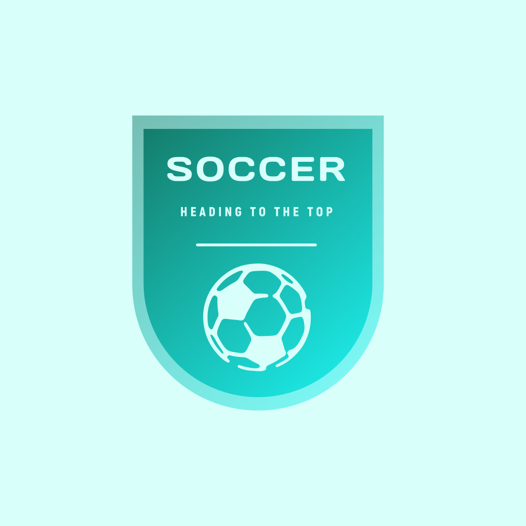 Logo De Escudo Y Pelota De Futbol