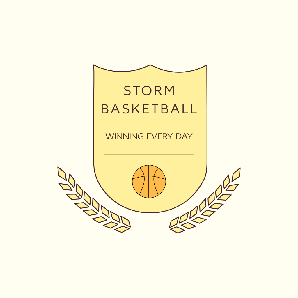 Basketball Ball & Shield logo Basketball Ball & Shield logo
