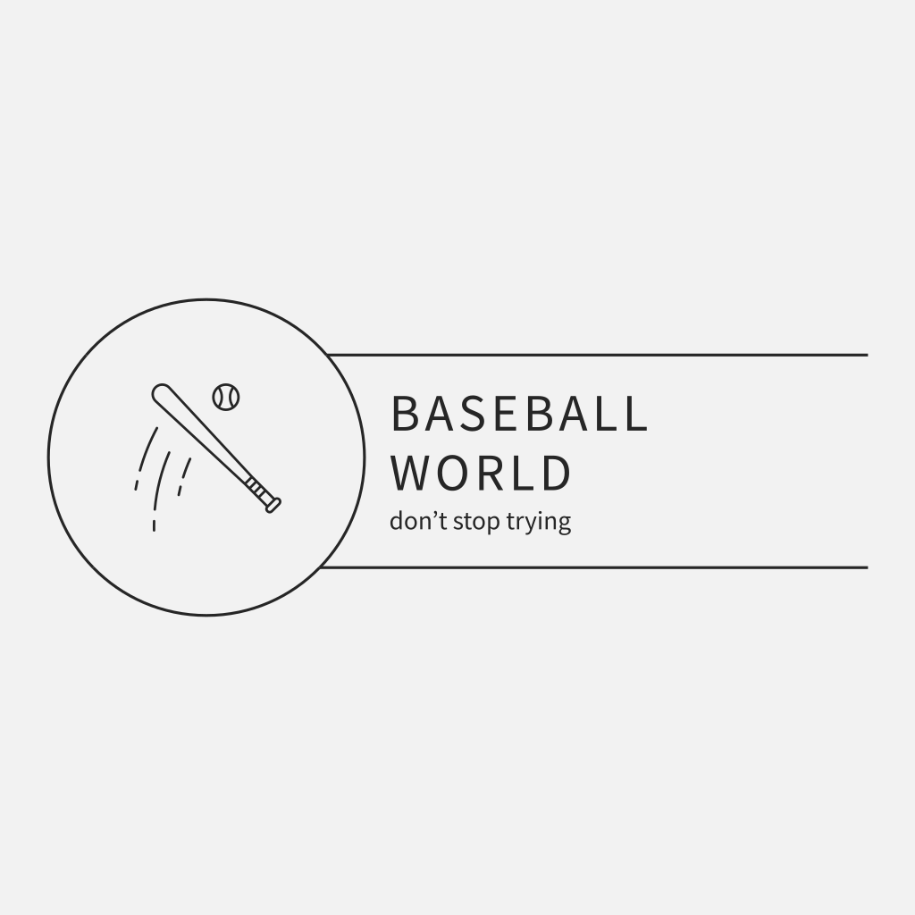 Logotipo De Deportes De Bate De Béisbol