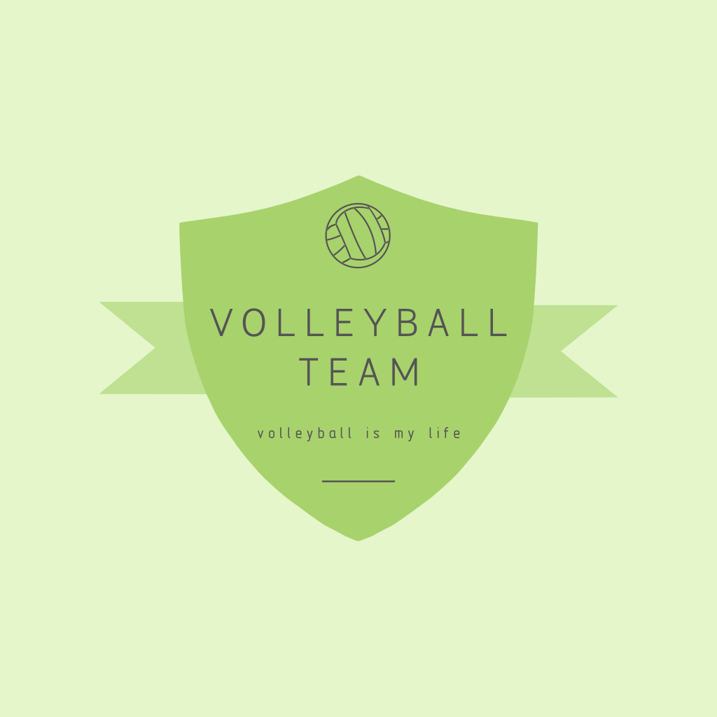 Shield & Volleyball logo