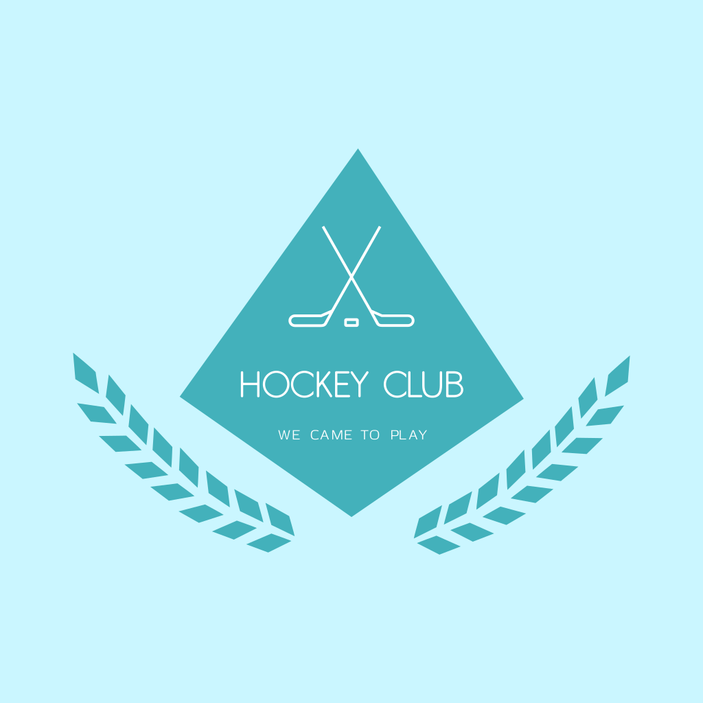 Hockey club logo with hockey sticks Logo Turbologo Logo Maker
