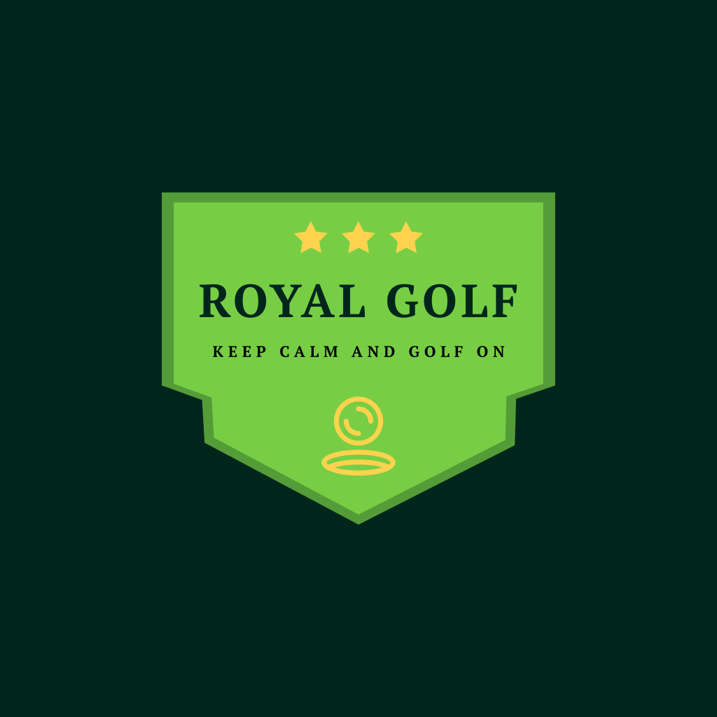 Logotipo De Bola Y Agujero De Golf