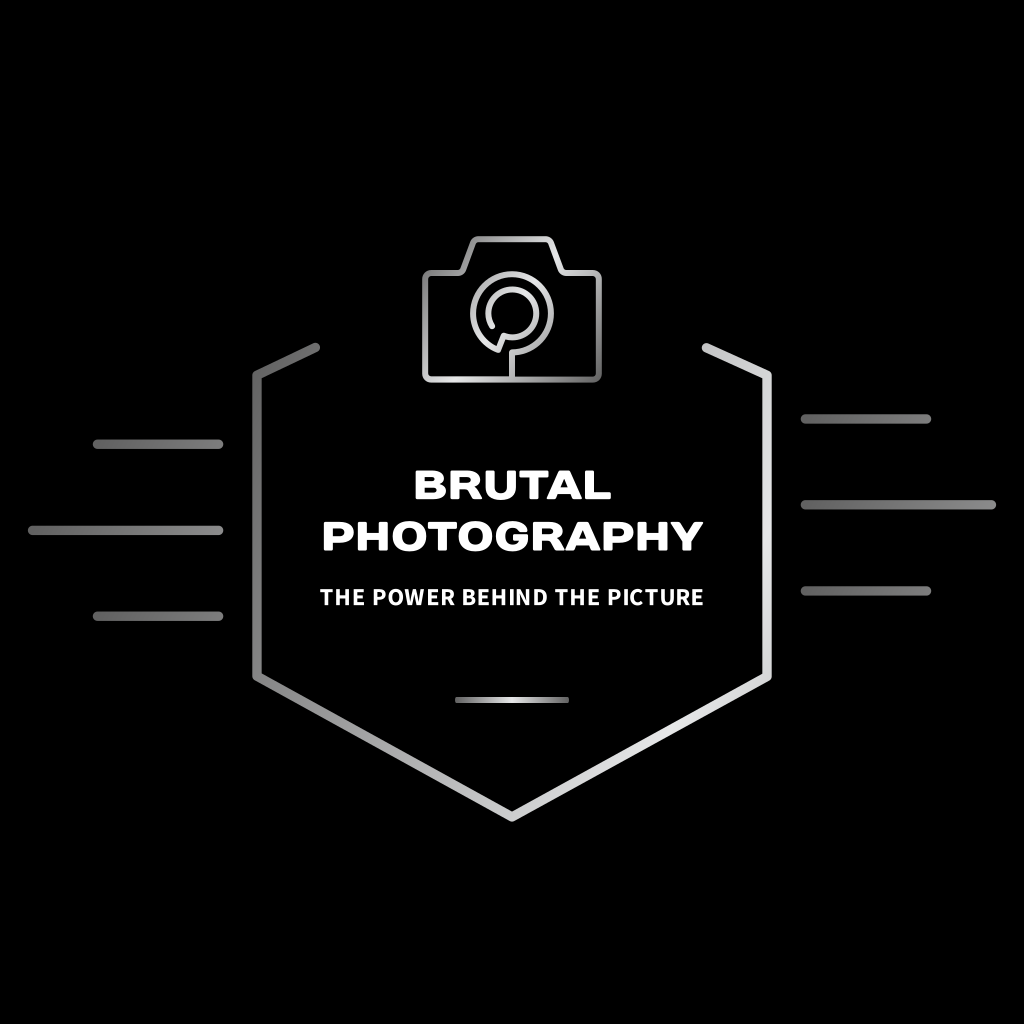 Logo Brutale Della Fotocamera Nera