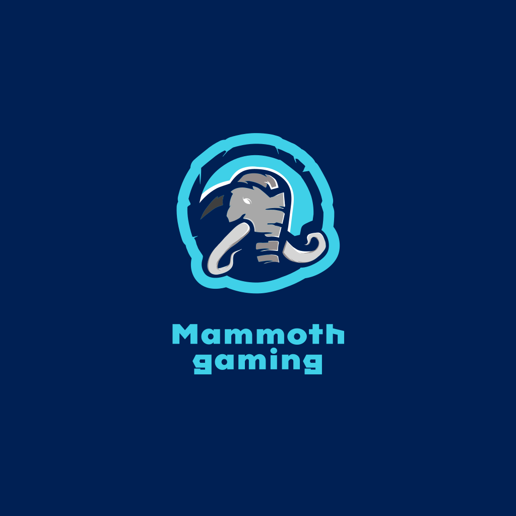 Blaues Mammut-logo
