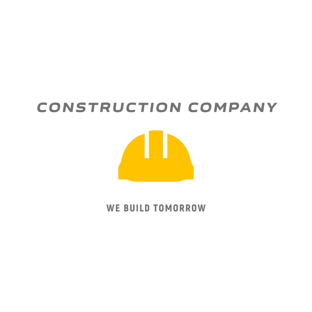 Yellow Construction Helmet logo Yellow Construction Helmet logo