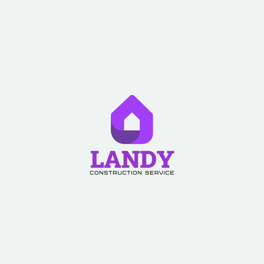 Фиолетовый Креативный Домашний Логотип