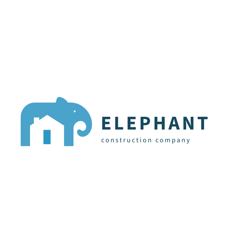Logo Éléphant Et Maison