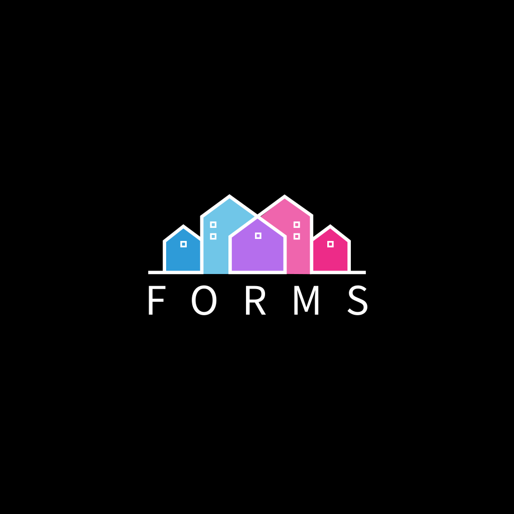 Multicolored Abstract Houses logo