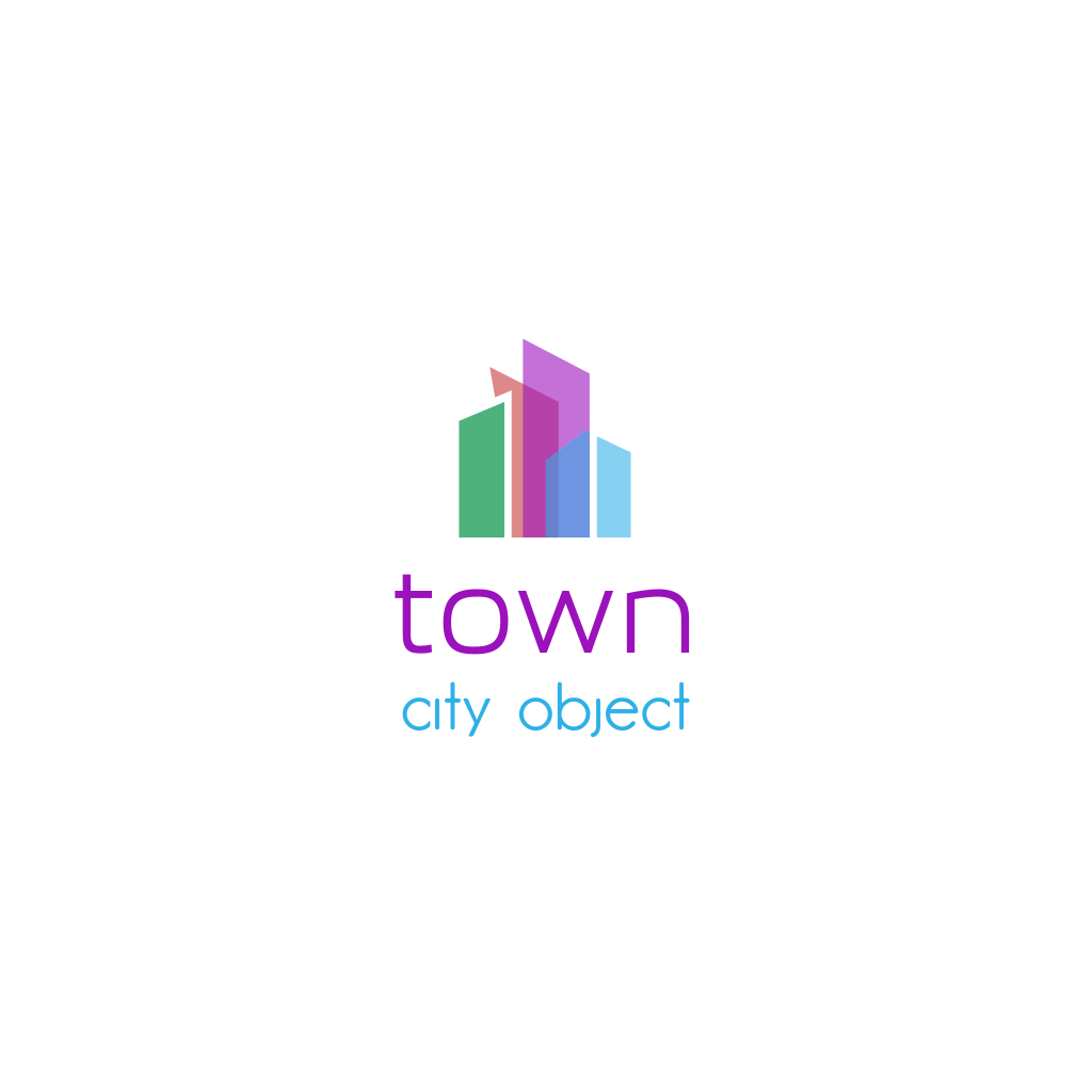 Abstract Colored Buildings logo