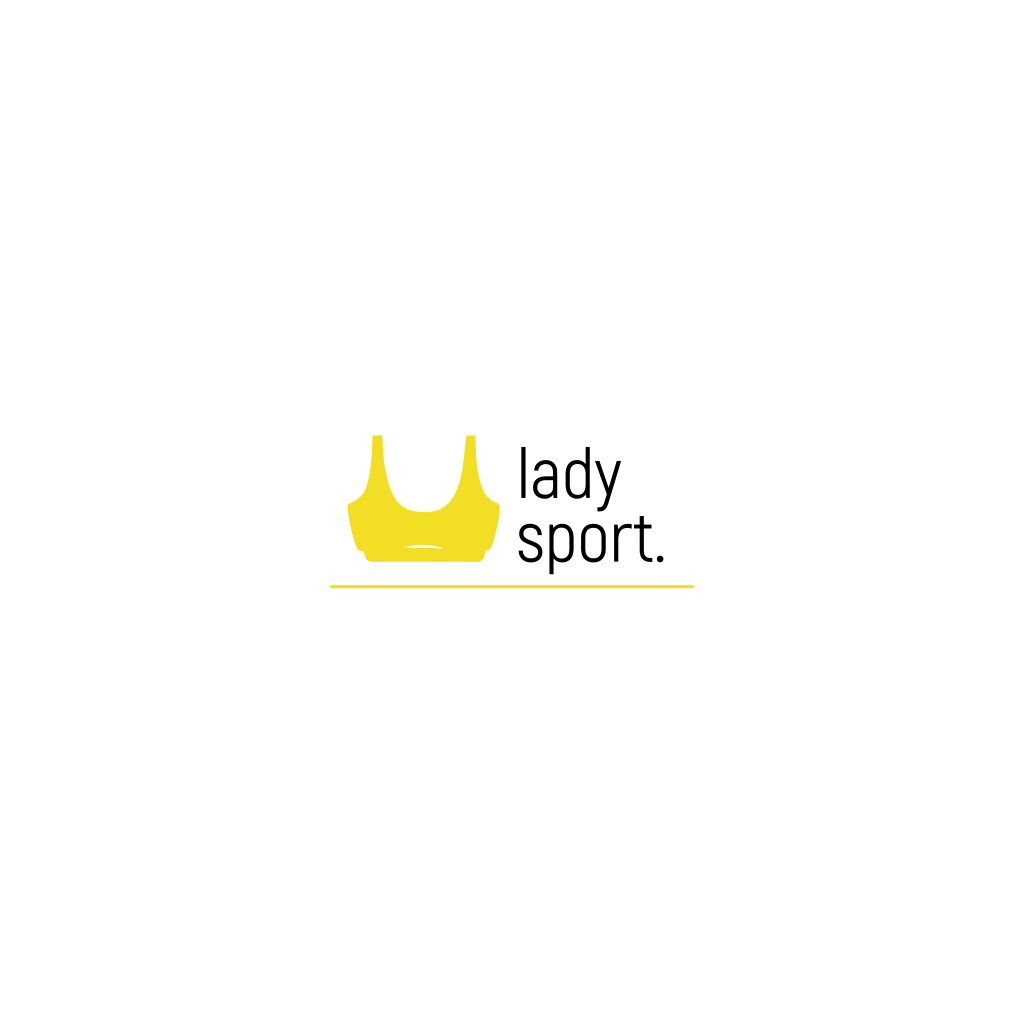 Gelbes Damen Sport Top Logo