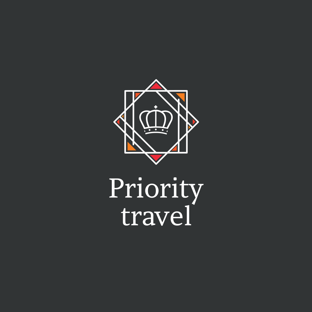 Taç Dekoratif Seyahat Logosu
