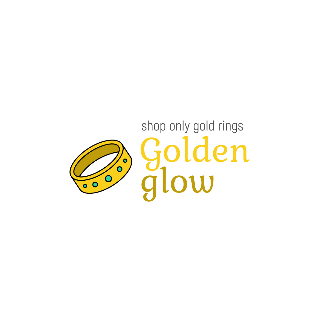 Anillo De Oro Y Logo De Diamantes