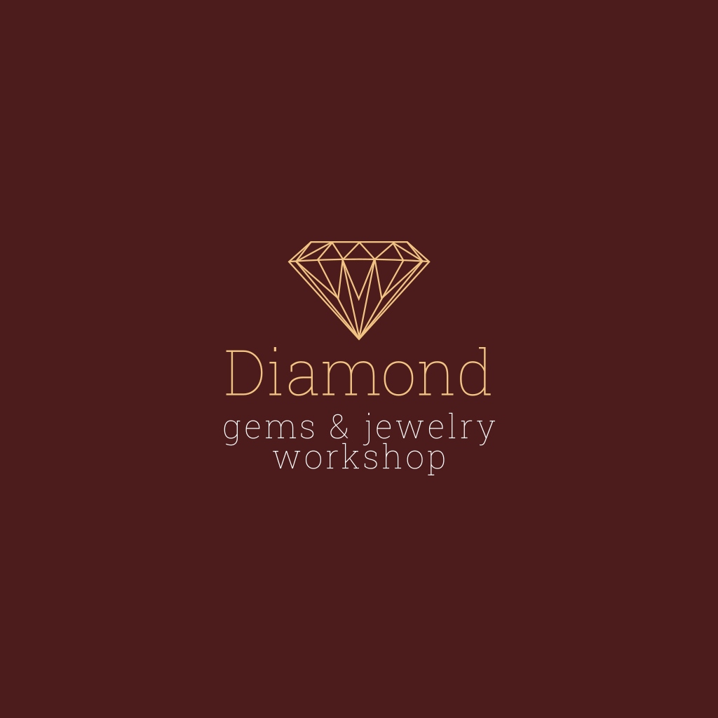 Logotipo Gráfico De Diamante