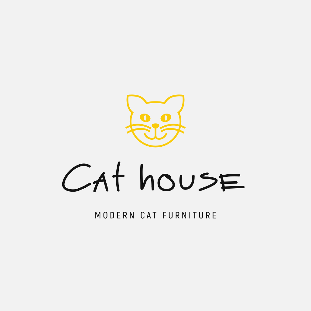 Logotipo De Gato Fofo