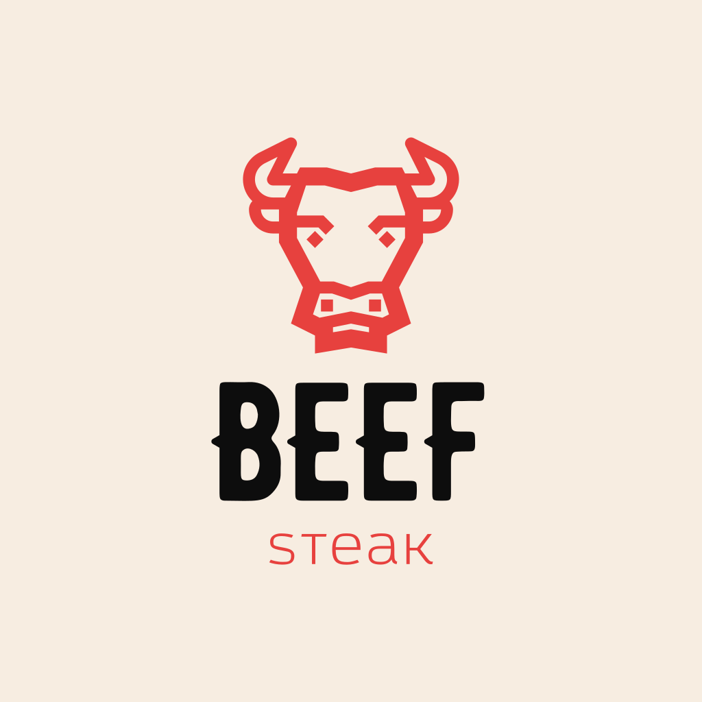 Logotipo De Restaurante De Carne Bovina