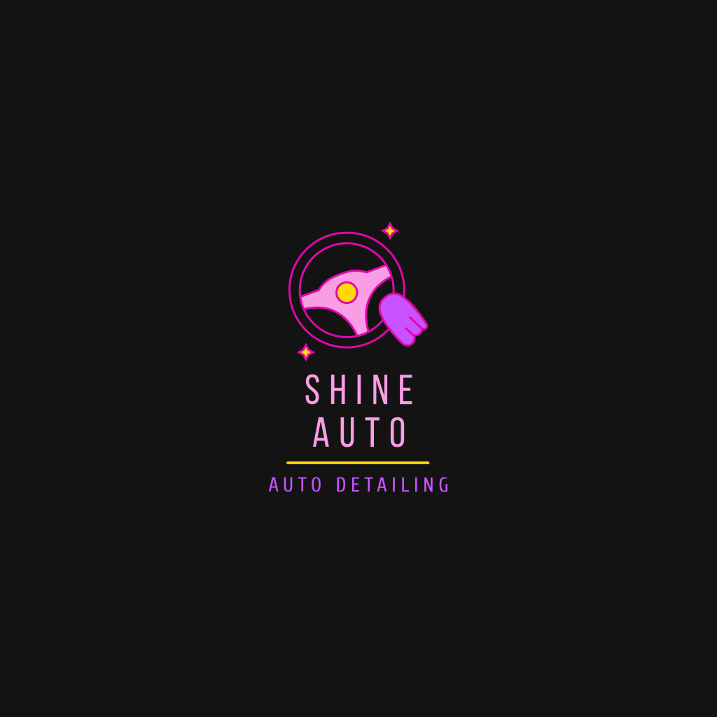 Pink Steering Wheel Car logo Pink Steering Wheel Car logo