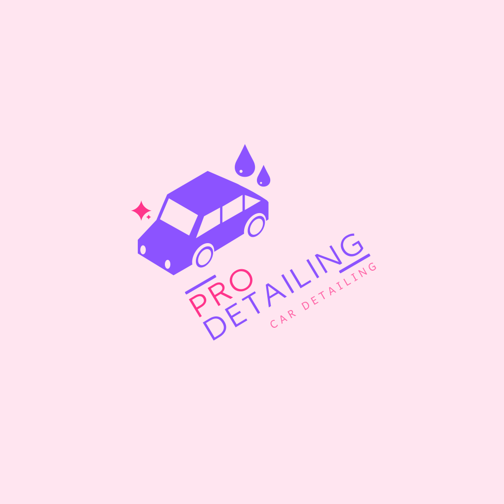 Фиолетовый Автомобиль И Капли Логотип