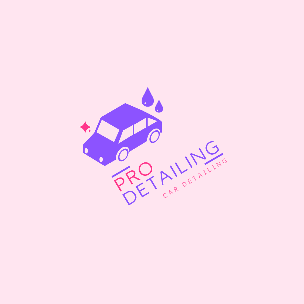 Logotipo Roxo Do Carro E Gotas