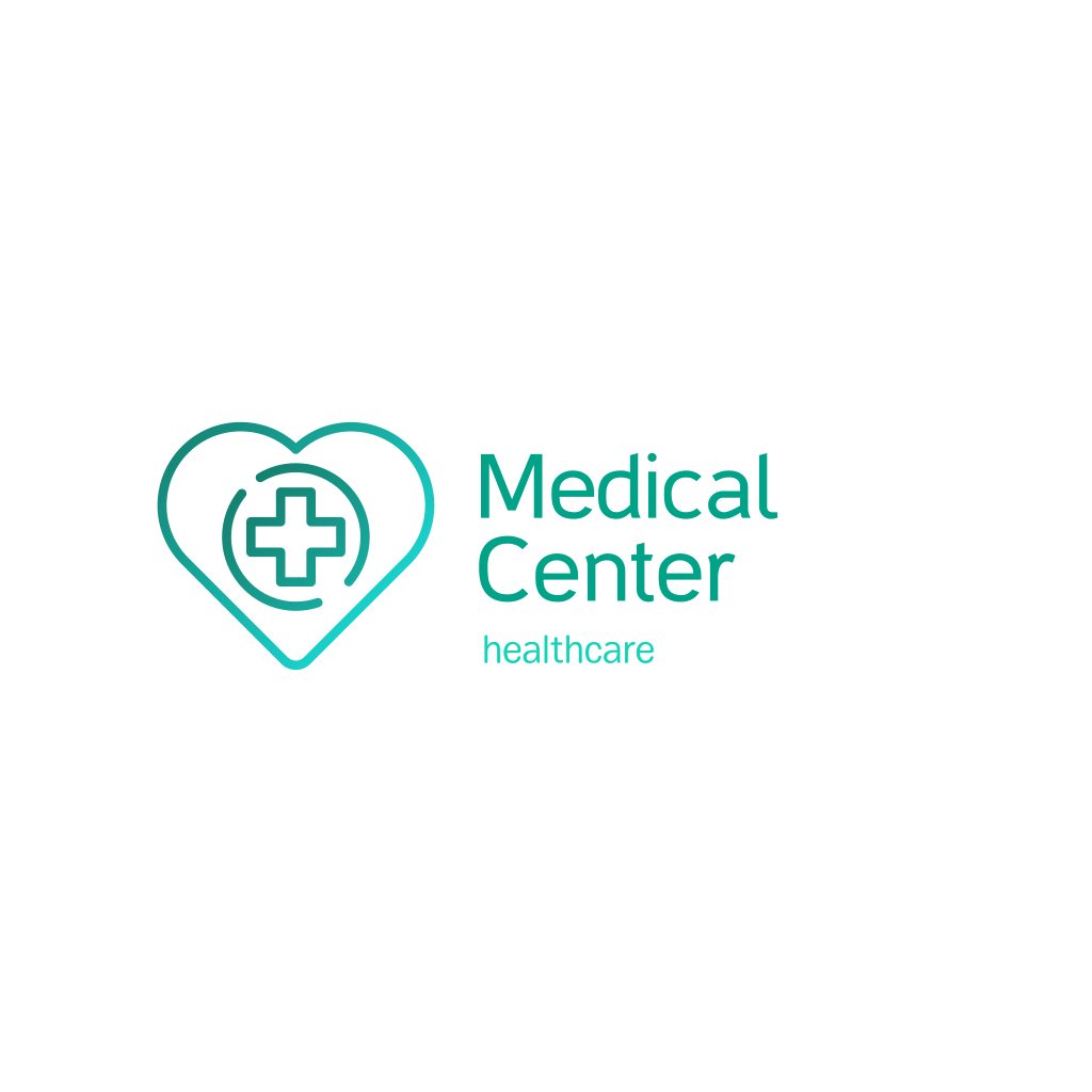 Logotipo Do Coração E Cruz Médica