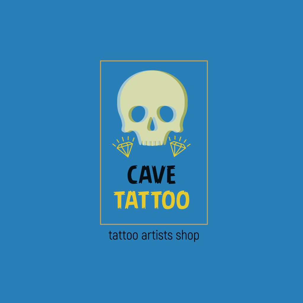 Blue Skull & Diamonds logo Blue Skull & Diamonds logo
