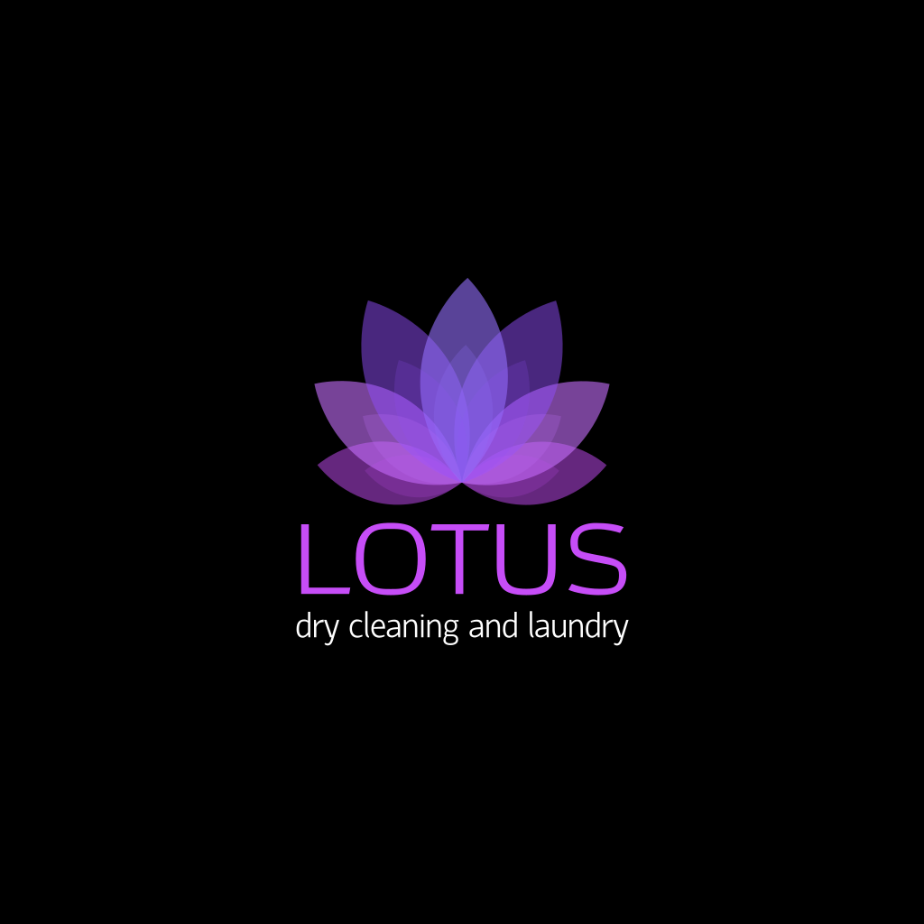Lila Farbverlauf Lotus Logo