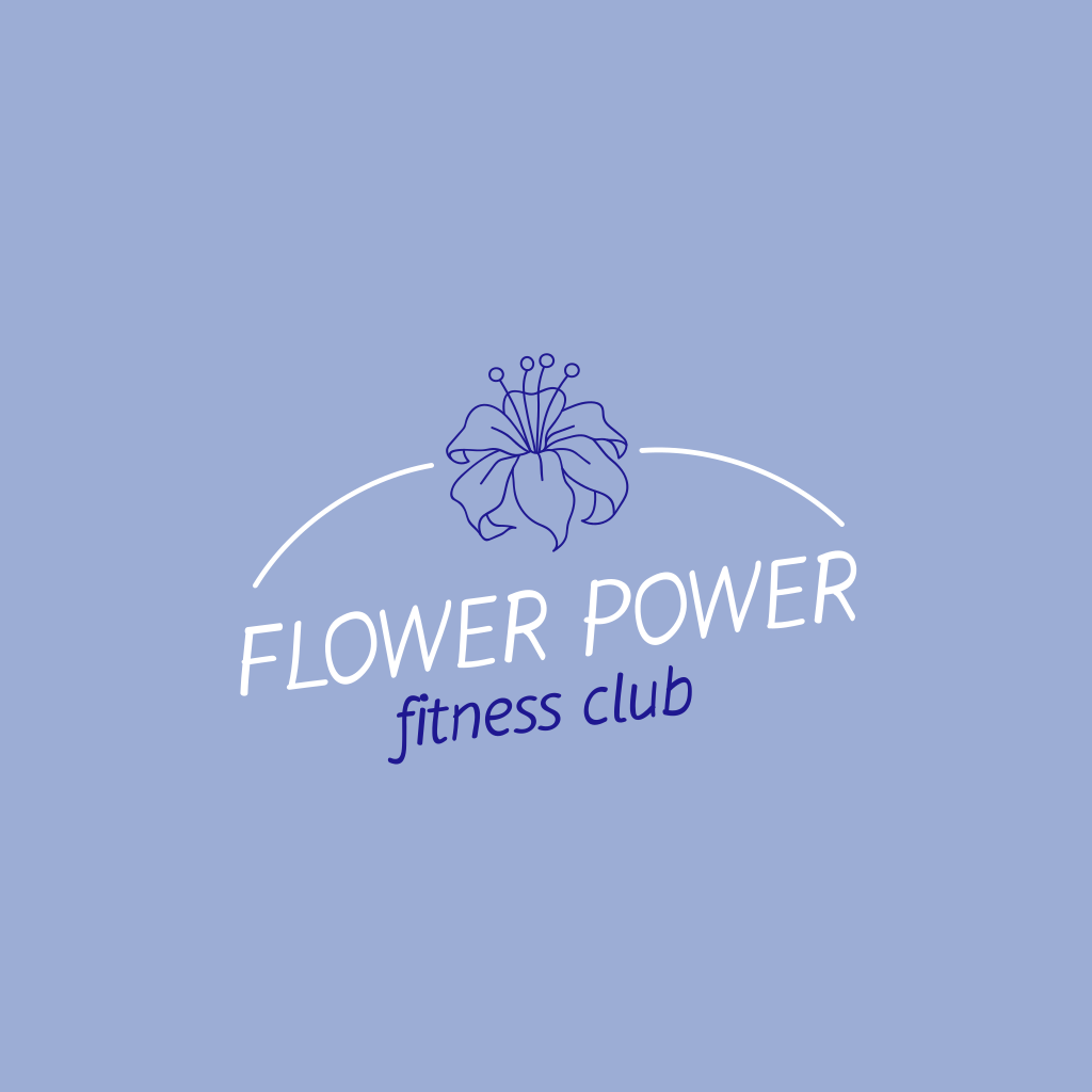 Синий Цветок Логотип