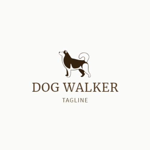 Logotipo De Cão De Passeio Logotipo De Cão De Passeio